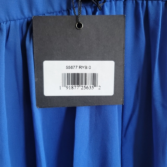 Ieena for Mac Duggal, Tiered Ruffle Fit &‎ Flare Mini Dress, Royal Blue, Size 0 - Picture 7 of 10